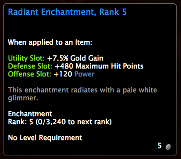 Neverwinter Radiant Enchantment Rank 5